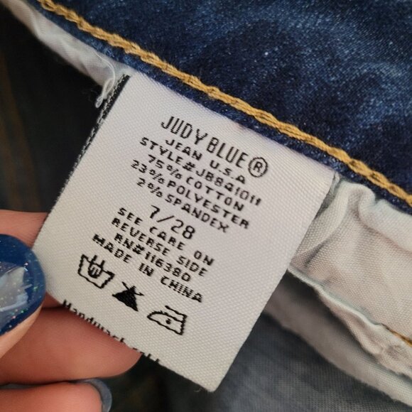 Judy Blue womens 7 28 Jasmin Mid rise leopard print side stripe skinny jeans - Picture 5 of 9